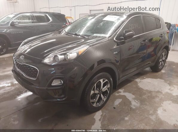 KNDPMCAC8N7953292 2022 KIA SPORTAGE Black წინა მარცხენა ხედი სამი მეოთხედიდან