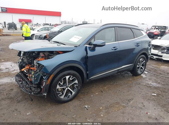 KNDPVCDG6R7134380 2024 KIA SPORTAGE HYBRID Blue წინა მარცხენა ხედი სამი მეოთხედიდან