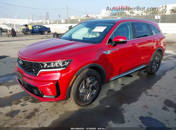 KNDRH4LG0M5050924 2021 KIA SORENTO HYBRID Red Front left