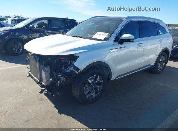 KNDRH4LG7M5050970 2021 KIA SORENTO HYBRID White Առջևի ձախ երեք քառորդ տեսարան