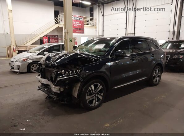 KNDRHDLG2P5129676 2023 KIA SORENTO HYBRID Blue წინა მარცხენა ხედი სამი მეოთხედიდან