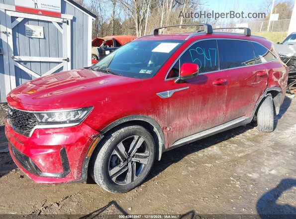 KNDRHDLG7P5176301 2023 KIA SORENTO HYBRID Red Vista tres cuartos delantera izquierda