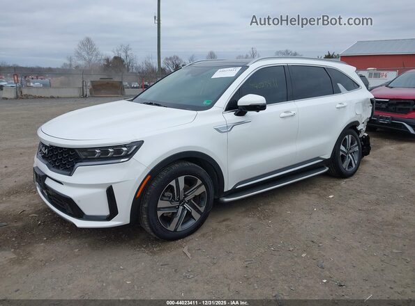 KNDRKDLGXP5204058 2023 KIA SORENTO HYBRID White წინა მარცხენა ხედი სამი მეოთხედიდან