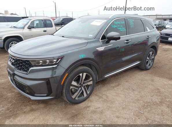 KNDRMDLH8N5118876 2022 KIA SORENTO PLUG-IN HYBRID Gray წინა მარცხენა ხედი სამი მეოთხედიდან