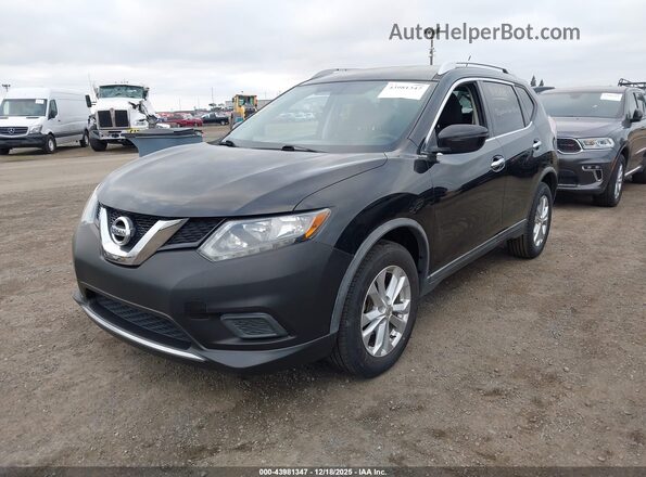 KNMAT2MT5GP698229 2016 NISSAN ROGUE Black წინა მარცხენა ხედი სამი მეოთხედიდან