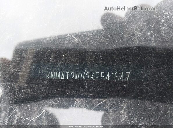KNMAT2MV3KP541647 2019 NISSAN ROGUE Black Engine compartment view
