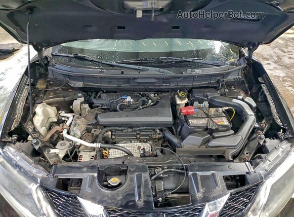 KNMAT2MV6GP660784 2016 NISSAN ROGUE Black Вид підкапотного простору
