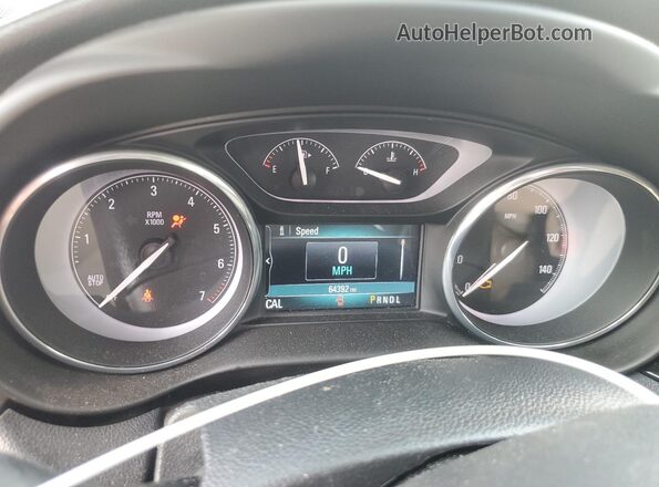 LRBFXCSA9KD023266 2019 BUICK ENVISION Brown Instrument cluster view