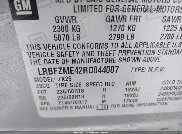LRBFZME42RD044007 2024 BUICK ENVISION Gray 