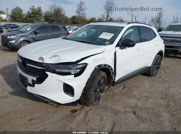 LRBFZNR42ND142318 2022 BUICK ENVISION White წინა მარცხენა ხედი სამი მეოთხედიდან