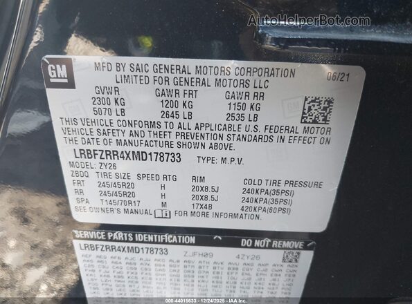 LRBFZRR4XMD178733 2021 BUICK ENVISION Blue 