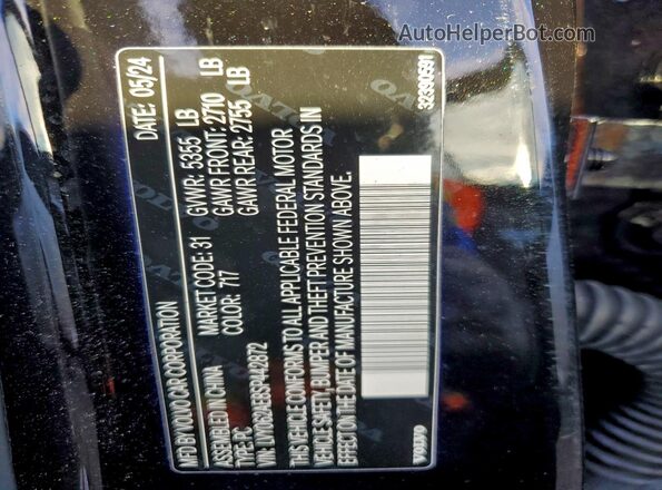 LVY062AE8SP442872 2025 VOLVO S90 Black VIN կոդի պիտակի տեսք