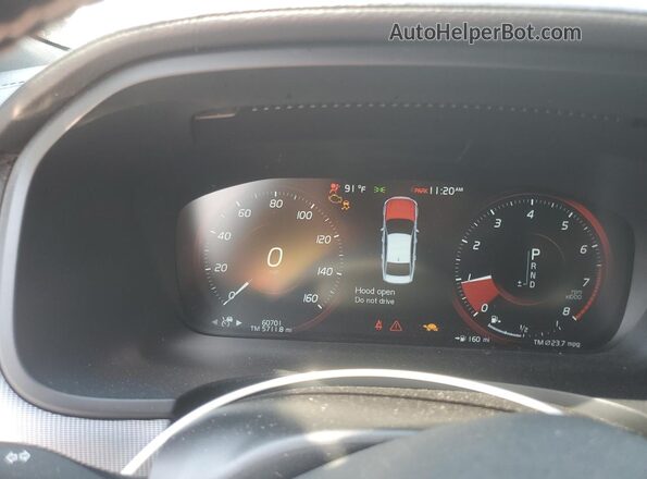 LVYA22MT9LP169484 2020 VOLVO S90 White ხელსაწყოთა პანელის ხედი