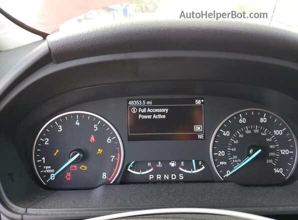 MAJ6S3GLXNC469937 2022 FORD ECOSPORT Красный Вид щитка приборов