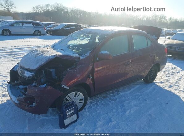 ML32F3FJ4LHF03602 2020 MITSUBISHI MIRAGE G4 Burgundy Передня ліва чверть