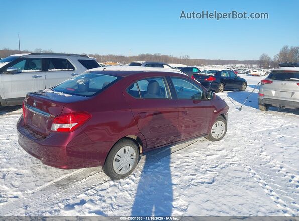 ML32F3FJ4LHF03602 2020 MITSUBISHI MIRAGE G4 Burgundy Задня права чверть