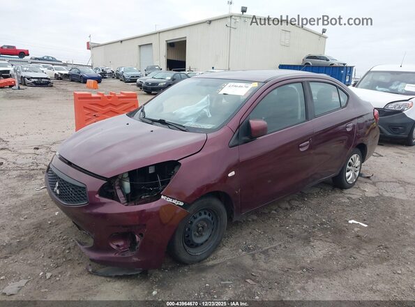 ML32F3FJ8LHF10519 2020 MITSUBISHI MIRAGE G4 Burgundy Առջևի ձախ երեք քառորդ տեսարան