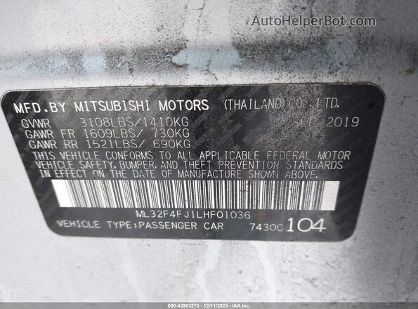 ML32F4FJ1LHF01036 2020 MITSUBISHI MIRAGE G4  Вид підкапотного простору