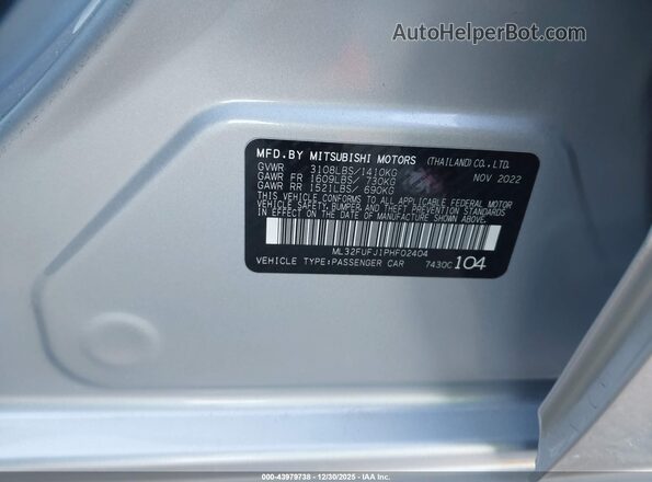 ML32FUFJ1PHF02404 2023 MITSUBISHI MIRAGE G4 Silver Engine compartment view