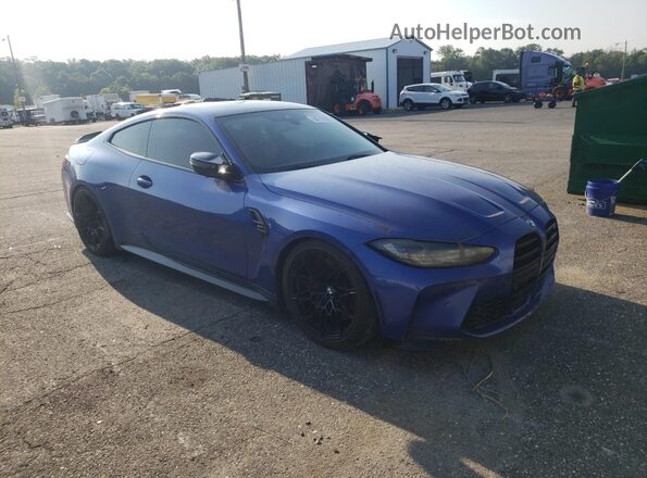 NJ1584E 2021 BMW M4 Blue Առջևի աջ
