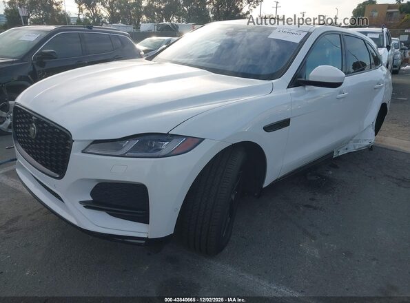 SADCJ2EX1MA665375 2021 JAGUAR F-PACE White Առջևի ձախ երեք քառորդ տեսարան