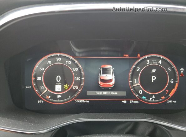 SADCT2EX6SA753829 2025 JAGUAR F-PACE White Սարքավորումների վահանակի տեսք