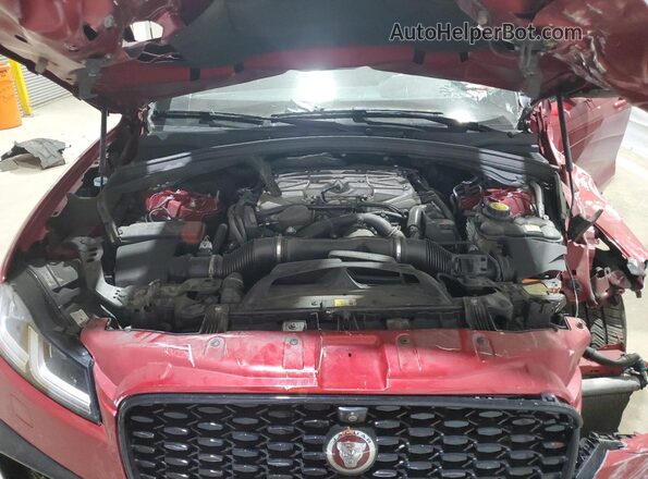 SADCZ2EE1NA693069 2022 JAGUAR F-PACE Red Շարժիչի բաժամունքի տեսք