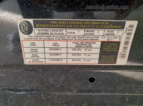 SAJAR4FX8KCP49301 2019 JAGUAR XF Black VIN կոդի պիտակի տեսք