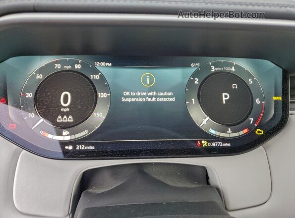 SAL1P9EU5SA439927 2025 LAND ROVER RANGE Black Instrument cluster view