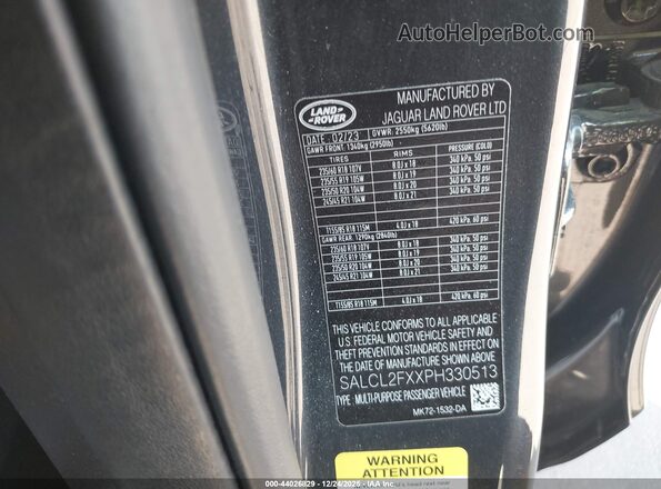 SALCL2FXXPH330513 2023 LAND ROVER DISCOVERY SPORT Black ძრავის განყოფილების ხედი