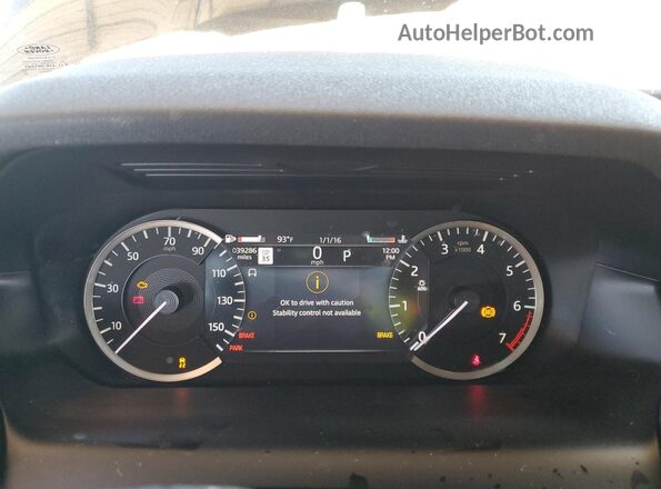 SALCT2FX8NH911652 2022 LAND ROVER DISCOVERY Black Widok zestawu wskaźników