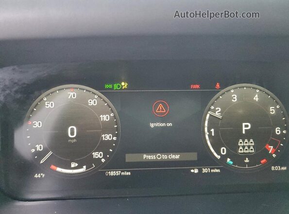 SALE2FEU7P2185119 2023 LAND ROVER DEFENDER Gray Вид щитка приладів