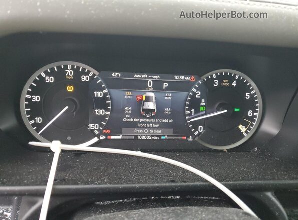 SALEK7EX2L2008777 2020 LAND ROVER DEFENDER Green Instrument cluster view
