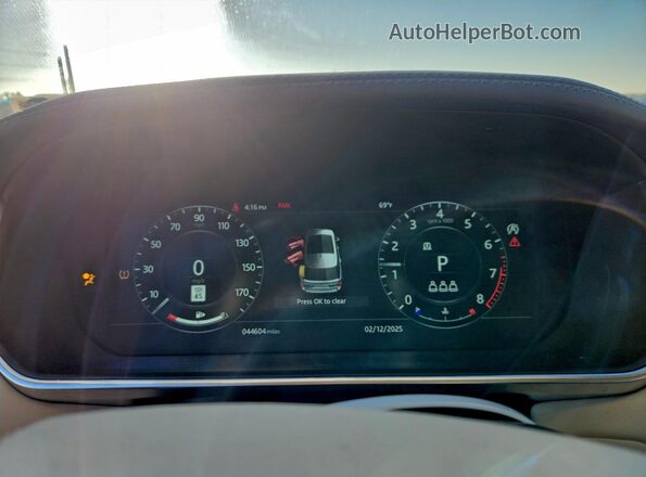 SALGS2SE9NA468378 2022 LAND ROVER RANGE Gray ხელსაწყოთა პანელის ხედი