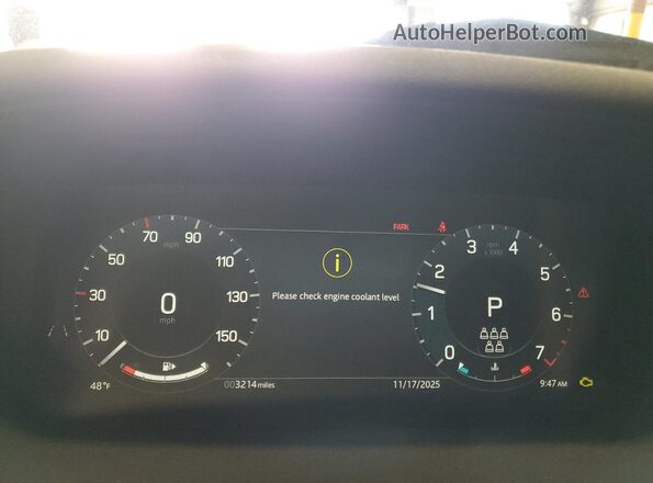SALRL2FX7S2504060 2025 LAND ROVER DISCOVERY Black Widok zestawu wskaźników