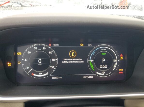 SALWR2RY1LA896899 2020 LAND ROVER RANGE White Widok zestawu wskaźników