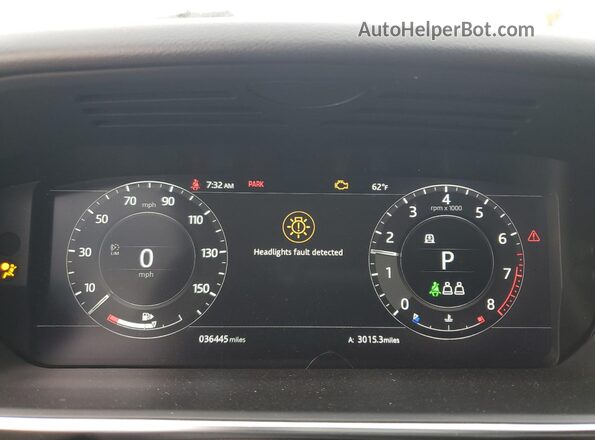 SALWR2SU2NA235067 2022 LAND ROVER RANGE Black Widok zestawu wskaźników