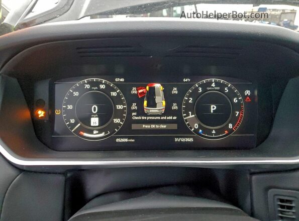 SALWR2SU3LA899553 2020 LAND ROVER RANGE Black უკანა სავარძლების ხედი