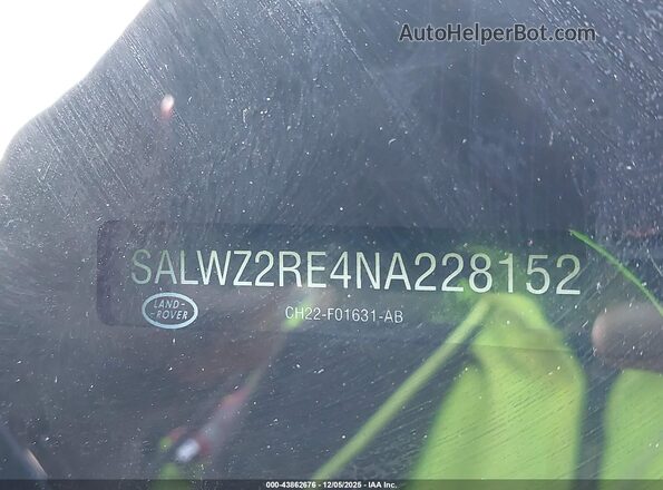 SALWZ2RE4NA228152 2022 LAND ROVER RANGE ROVER SPORT Черный 