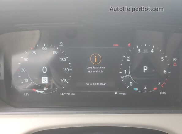 SALYJ2EX9MA303062 2021 LAND ROVER RANGE Blue Вид щитка приладів