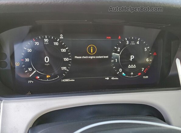 SALYT2EX9MA305954 2021 LAND ROVER RANGE White Vista del cuadro de instrumentos