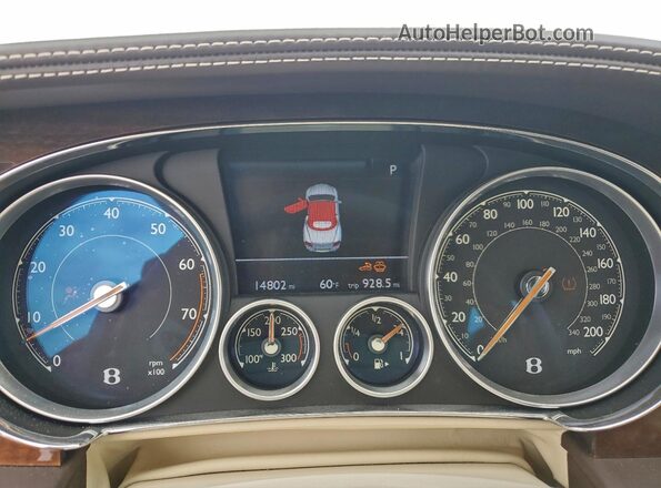 SCBGT3ZA2GC054995 2016 BENTLEY OTHER Beige Вид щитка приладів