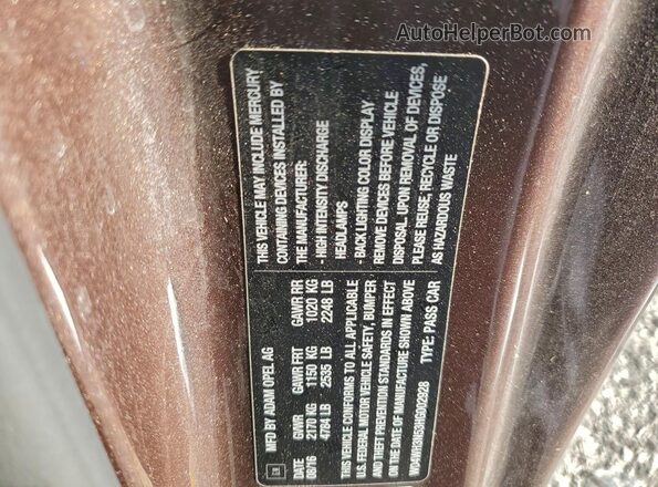 W04WH3N53HG002928 2017 BUICK CASCADA Brown Вид підкапотного простору
