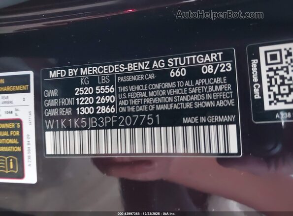 W1K1K5JB3PF207751 2023 MERCEDES-BENZ E-CLASS Burgundy Շարժիչի բաժամունքի տեսք