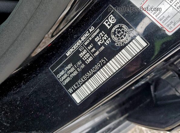 W1K2J5KB5MA089751 2021 MERCEDES-BENZ CLS-CLASS Черный Вид подкапотного пространства