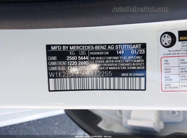 W1K2J5KB5PA112255 2023 MERCEDES-BENZ CLS-CLASS White Widok komory silnika