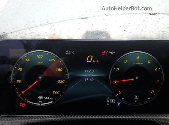 W1K3F4HB4NJ370710 2022 MERCEDES-BENZ A Silver ხელსაწყოთა პანელის ხედი