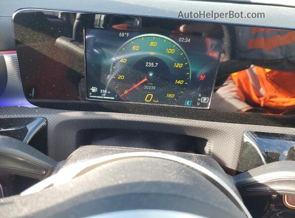 W1K3G4EB2NJ341448 2022 MERCEDES-BENZ A Black ხელსაწყოთა პანელის ხედი