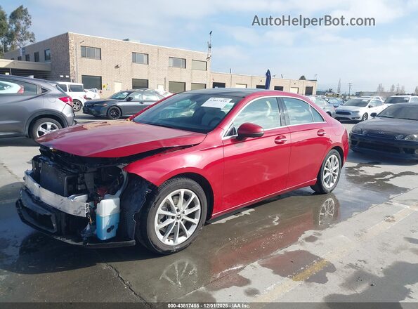 W1K3G4EB8MJ279889 2021 MERCEDES-BENZ A 220 Red წინა მარცხენა ხედი სამი მეოთხედიდან