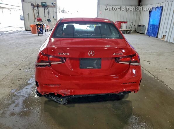 W1K3G4FB2LW044338 2020 MERCEDES-BENZ A Red Вид ззаду